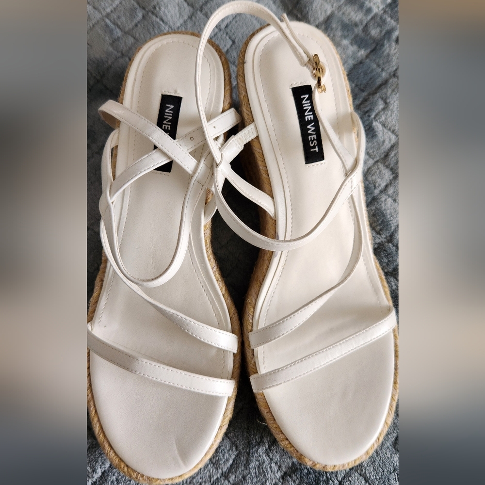 NWT Nine West Women's Jill Wedged Sandals - Picture 1 of 5